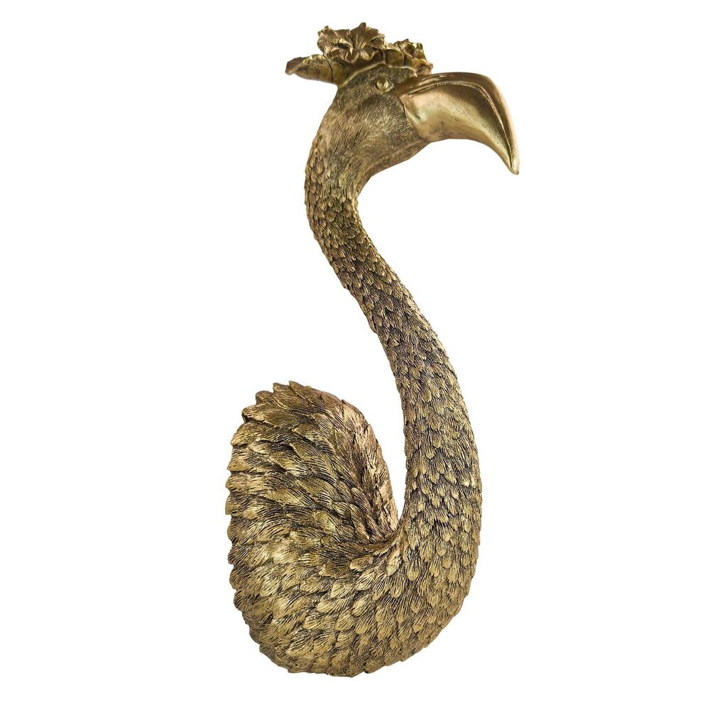 6929 Vintage Animal Head Wall Decor - Resin Flamingo Wall Art For Home